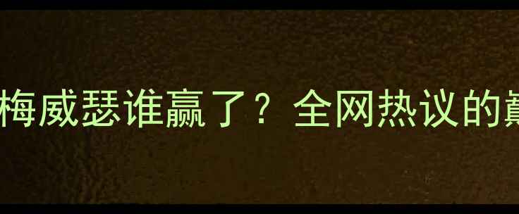图片 足球巨星康纳VS梅威瑟谁赢了？全网热议的巅峰对决内幕！2