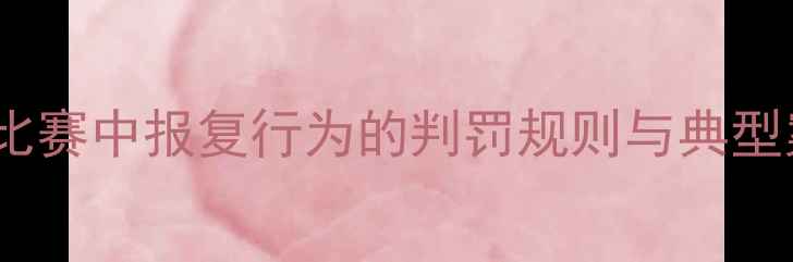 图片 足球比赛中报复行为的判罚规则与典型案例1