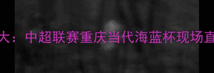 图片 重庆足球赛事大：中超联赛重庆当代海蓝杯现场直击与深度分析