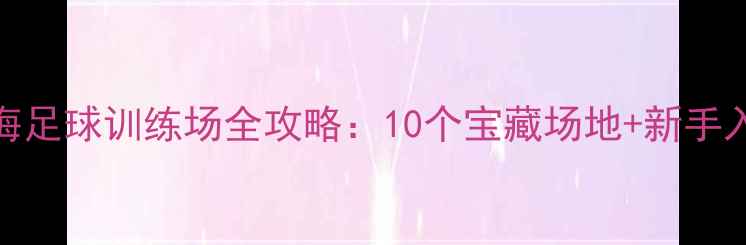 图片 🏃♂️上海足球训练场全攻略：10个宝藏场地+新手入门指南🌟