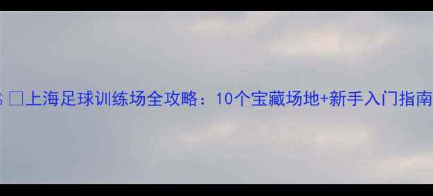 图片 🏃♂️上海足球训练场全攻略：10个宝藏场地+新手入门指南🌟2