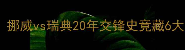 图片 🏆冷门数据！挪威vs瑞典20年交锋史竟藏6大经典战役🔥2