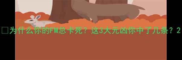 图片 💻为什么你的FM总卡死？这3大元凶你中了几条？2