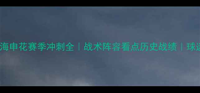 图片 🔥中超巅峰对决上海申花赛季冲刺全｜战术阵容看点历史战绩｜球迷必看深度指南🔥1