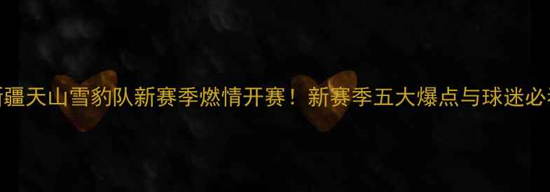 图片 🔥中超新疆天山雪豹队新赛季燃情开赛！新赛季五大爆点与球迷必看看点🔥