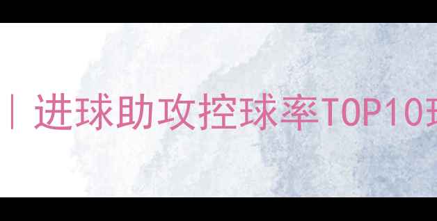 图片 🔥亚冠赛季数据｜进球助攻控球率TOP10球队深度盘点🏆1