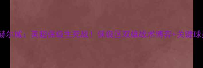 图片 🔥桑德兰vs赫尔城：英超保级生死战！保级区双雄战术博弈+关键球员对决全🔥2
