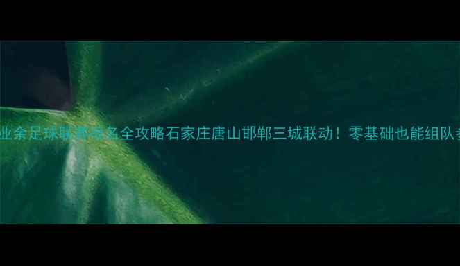 图片 🔥河北业余足球联赛报名全攻略石家庄唐山邯郸三城联动！零基础也能组队参赛！1