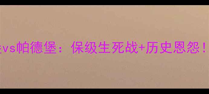 图片 🔥赛季德甲焦点战沃尔夫斯堡vs帕德堡：保级生死战+历史恩怨！这3个数据将决定冠军归属🏆